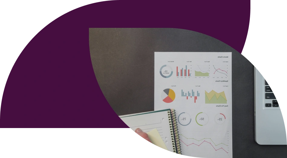 Financial growth graphic